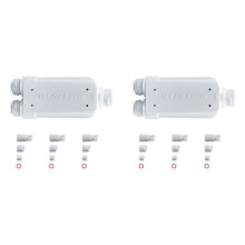 2X Répéteur POE 48 V 1 à 2 Prolongateurs PoE IP66 Étanche 10/100 Mbps 500 M D'Extension pour Commutateur POE Caméra