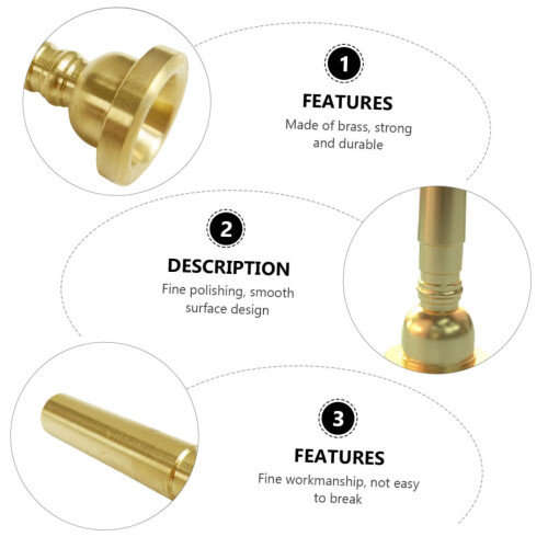Trumpet Mouthpiece Screw Set with Precision Thread for Secure Fit and Quick 2