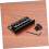 Black Metal Acoustic Guitar Saddle Set, Durable Bridge Replacement with Stable String Height 5