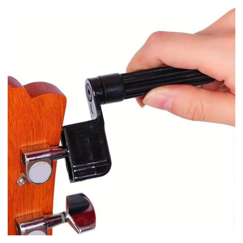2PCS Guitar String Winder Set for Acoustic Guitar, Ergonomic Grip, Fast String Winding, Black Finish 2