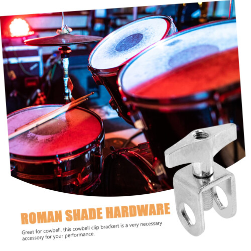 Drum Cowbell Holder with Adjustable Extension Arm, Secure Clamp Mount and Clip Lock Design 2