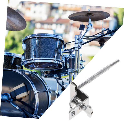 Cowbell Holder for Bass Drum Kit, Adjustable Clamp Mount with Secure Grip and Stable Support 2