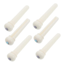 Acoustic Guitar Bridge Pins Set 6pcs Bone Construction with Elegant Shell Inlay for Enhanced Tone
