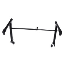 Dual Keyboard Stand Two Tier Adjustable Height Piano Rack for Home Stage Studio Setup