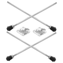 2 Sets Metal Bass Drum Feet with Floor Mounts, Stable AntiSlip Support Drum Leg Kit