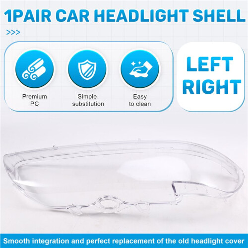 Car Headlight Shell Headlight Cover Headlamp Lens for  5 Series E39 2000-2003 1