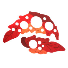 2pcs Red Grape Leaf Acoustic Guitar Pickguard Set ScratchResistant Sound Hole Protector for Folk Guitars