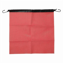 2Pcs Hook Safety Warning Flag Mesh Safety Flag Warning Flag with Bungee Cord for Truck Pedestrian Crossings,Red