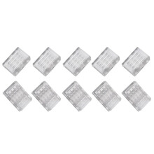 10Packs 4-Pin RGB LED Light Strip Connectors 10mm Unwired Gapless Solderless Adapter Terminal for SMD 5050 LED Strip