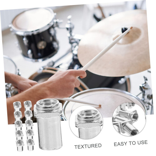 20pcs Drum Lug Nuts Set Silver Snare Drum Replacement Parts Easy Installation Compact Design 1