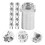 20pcs Drum Lug Nuts Set Silver Snare Drum Replacement Parts Easy Installation Compact Design 4
