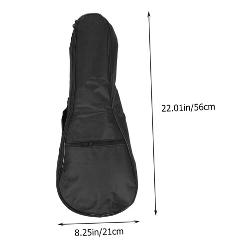 Black Ukulele Gig Bag with Thickened Protective Padding, Lightweight Dustproof Carrying Case 1