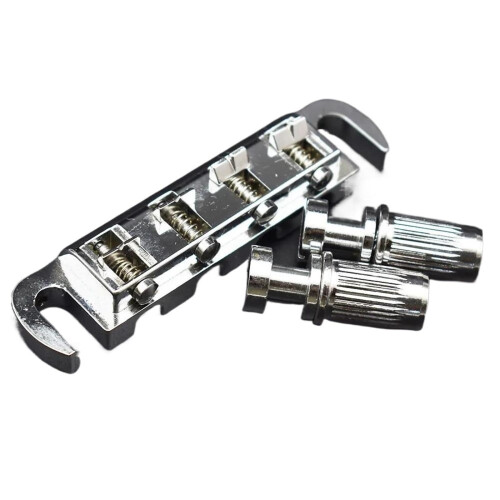 Bass Bridge 4 String Guitar Combo Tailpiece 15mm Spacing, Precise String Alignment and Secure Fit