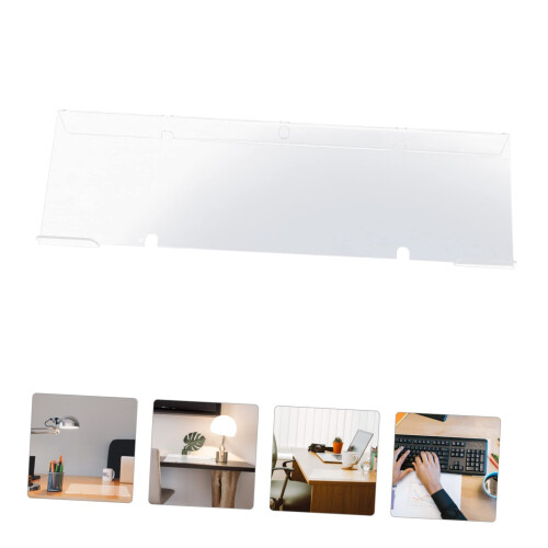 Clear Acrylic Keyboard Stand for Desk, Ergonomic Typing Angle, Transparent Riser Organizer 2