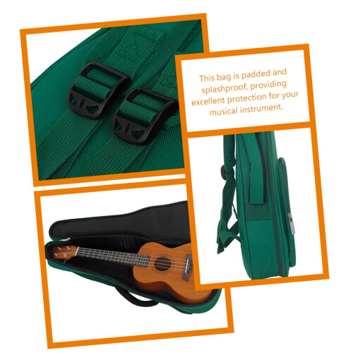 Ukulele Gig Bag Padded Splashproof Carrying Case with Side Pocket Lightweight for Beginners 2