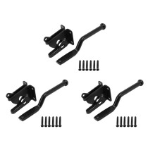 3PCS Self Locking Gate Automatic Heavy Force Lever Fence Gate Lock for Wood Fence Gate Door Latches Black