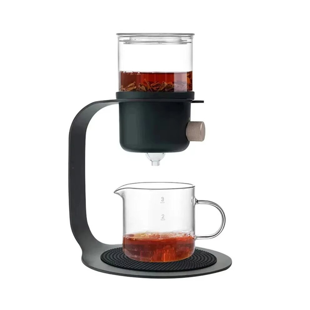 Semoic Glass Tea Pot For Lazy Brewing - Flower Tea Pot With Drip Filter,Ideal For Tea And Freshly Ground Coffee,Household Use A
