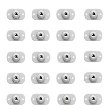 20Pcs Wheels for Furniture Stainless Steel Roller Self Adhesive Caster Home 360 Degree Swivel Universal Wheel