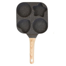 Non-Stick Egg Frying Pan, Multi-Shape Breakfast Pan,Detachable Handle Pan for Stove, Cute Pancake Pan for Families Black
