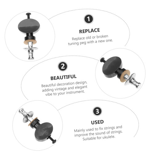 4 Pcs Ukulele Tuning Pegs Set with Precise Pitch Control, Durable Construction and Easy Installation 1