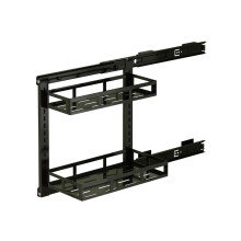 30CM Two-Tier Kitchen Sink Storage Rack with Pull-Out Baskets for Bathroom Organization