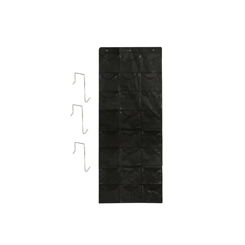 Tauoh Cap Holder Organizer For Baseball Hats Over The Door Storage Rack 24Pockets Multi-Function Largecapacity Wall Bag,B