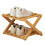 Bamboo Multi-Layer Folding Shoe Rack, Retractable Household Storage Shelf, Space-Saving Shoe Organizer,Primary Color 1