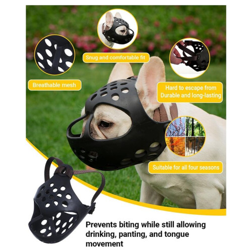 Soft Breathable Anti-Biting, Adjustable Fit for Grooming, Walking, Training - Comfortable Snub-Nose Design S 2
