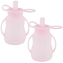 2Pcs Silicone Children Food Supplement Pouches - Leak-Proof, Squeeze & Suckable Milk/Juice Storage Bags
