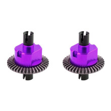 2X Differenziale Interamente nel Metallo 02024 per Ricambi Auto HSP 94106 94107 94108 94111 94122 94123 94166 94177 94188 1/10 RC, Viola