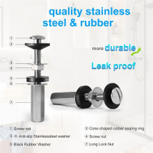 2 Stuks Universele Toiletbrilboutenset, Metalen Zware Toiletreservoirbouten, Toiletbrilschroeven met Borgmoeren