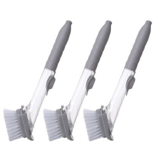Kitchen Pot Brush Hydraulic Brush Automatic Liquid Filling Type Multi-Function Long-Handled Dishwashing Brush Cleaner 1