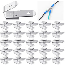 25 Pcs Double Piggyback Spade Connectors,Female Male Quick Disconnect Piggyback Spade Crimp Terminals Assortment Kit