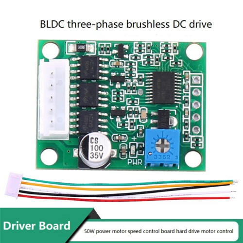 Brushless Motor Driver Board BLDC Speed Controller 3 Phase Governor Hallless  Module Sensorless Control Board
