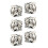 3 Paar Mode Ohrstecker Ohrring Weiß + Silber Farbe 1