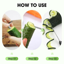 Spiral Cutter Stainless Steel Vegetable Spiral Cutter Kitchen Spiral Cutter Gadgets Spiral Cucumber and Potato Cutter