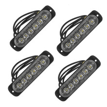 4X 12V-24V 6LED Light Flash Emergency Car Vehicle Warning Strobe Flashing and Red
