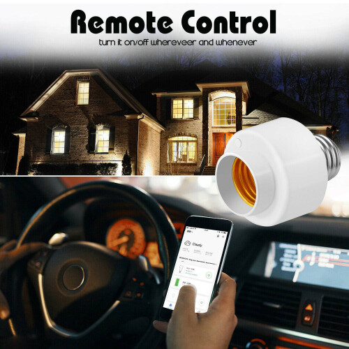 1 Pacote Tuya  Life Wifi  Light Bulb Socket Adapter E27  Lamp Base Holder para Amazon Alexa  Home 2