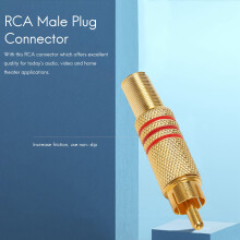 10Pz Adattatore A Molla In Metallo Con Connettore Rca Maschio Tono Oro