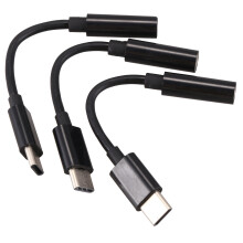 3Pcs Type C to 3.5mm Headphone Audio Adapter,USB-C to 3.5mm Female AUX Microphone Connector Cable for Moto Z, Le 2/Le Pro 3,Not Fit for