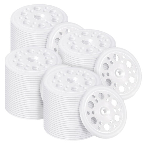 200 Pcs 1.77 Inch/ 45 mm Plastic Insulation Washers Load Spreading Polypropylene Washers for Fixing & Supporting
