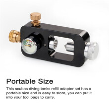 2X Serbatoi per Immersioni Subacquee Set Adattatori Ricarica Adattatore per Bombole Ossigeno Accessori per Immersioni All'Aperto E Tubo Flessibile per