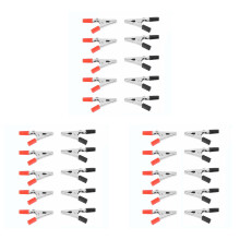 30 Pcs 50mm Plastic Handle Test Probe Metal Alligator Clips