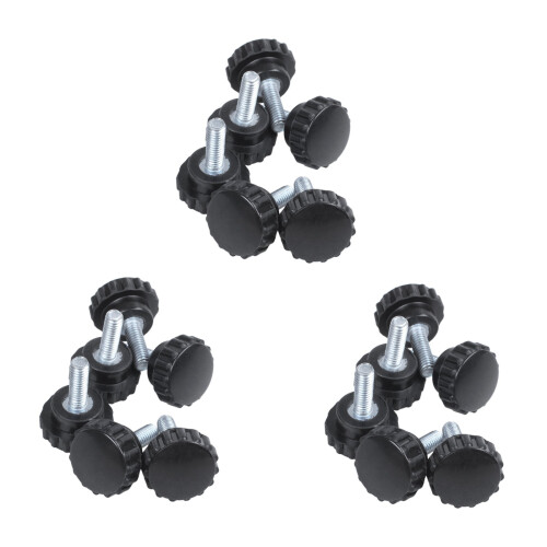 18 Pcs M4X10 Threaded Knurled Thumbscrew Grip Knobs Thumb Screw 1