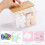 Qtip Holder with Bamboo Lids, 3 Compartments Cotton /Swabs Dispenser,Clear Plastic Bathroom Container 2