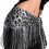 Leopards Print Dance Hip Wrap Skirt Glittering Sequins-Silver 1