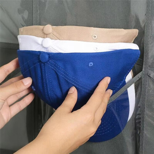 Cap Holder Organizer for Baseball Hats over the Door Storage Rack 24Pockets Multi-Function LargeCapacity Wall Bag,B 1