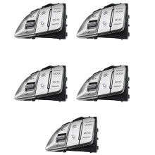 5X BotóN de Volante MultifuncióN BotóN de Ajuste de Volumen Interruptor de Control de Crucero para Tucson IX35 2010-2014 A