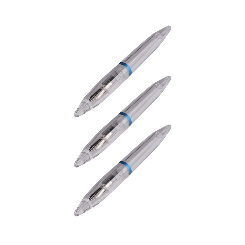 3X 0.5Mm Nib Fountain Pen With Eyedropper High Capacity Transparent Pens School Supplies For Student Writing 6032695590317