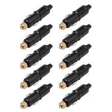 10X Caricabatterie Adattatore per Presa Accendisigari per Auto Sostitutiva 12/24 V + Set di Fusibili